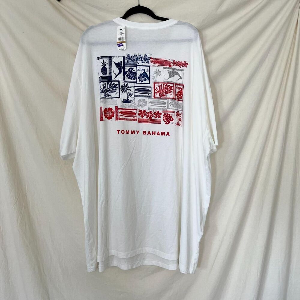 NWT Tommy Bahama Big & Tall Americana Boardblock Graphic T-Shirt 4XL B